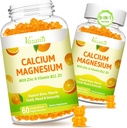 Gumie cynku wapnia z witaminą D3 i K2, Wysoka absorpcja Magnezu Glicynian potasu do immunologicznego i spokojnego nastroju, Wegan pomarańczowy Flavor 120 Gummie