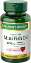Nature 's Bounty Mini Fish Oil Softgels, Burpless Fish Oil Omega 3 Suplementy, Wspomaga Heart Health, 90 Softgels (Pack of 1)