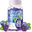 Glukozamina Gummie Chondroitin z MuSM & Elderberry Extra Siła - Wspólne wsparcie, Antyoksydant immunologiczny Suplement dla dorosłych, Mężczyźni & Kobiety.60 Gummies jagodowe