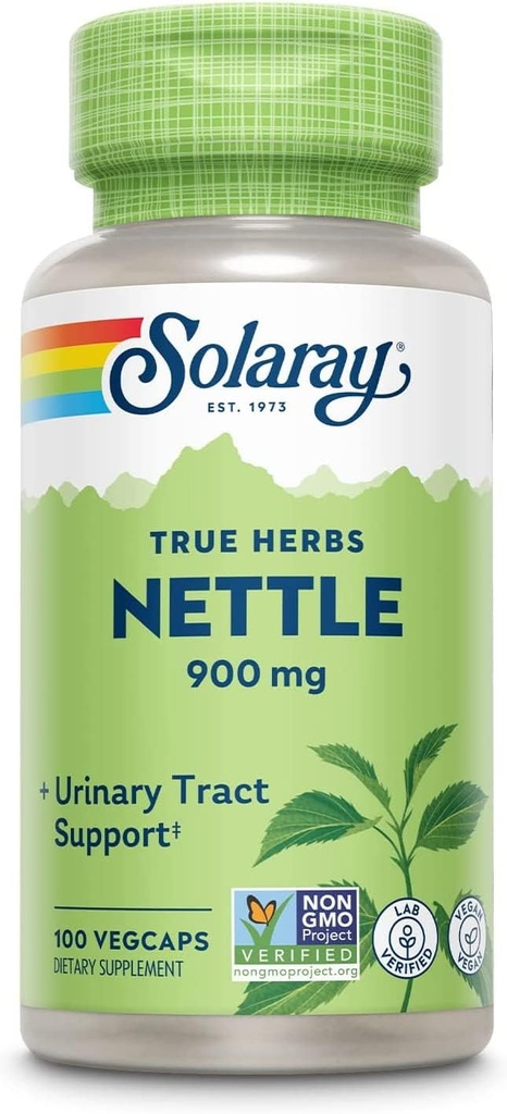 Solaray Nettle Leaf 300mg < 124; Zdrowa nerka, Urynary & Prostate Support < 124; Tradycyjne stosowanie dla zdrowej reakcji alergicznej & Wellness & oddechowy 124; 100