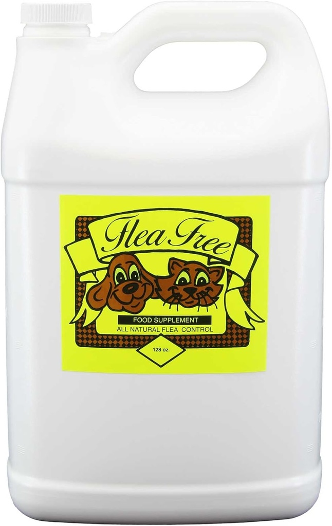 Flea- Free Pure Organic Food Supplement and Natural Pet Products, 128 Unce