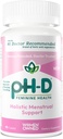 pH- D Wsparcie zdrowia kobiecego - Holistyczne wsparcie menstruacyjne - Suplement doustny z wapniem, magnezem, rumiankiem i czarnym Cohosh - 90