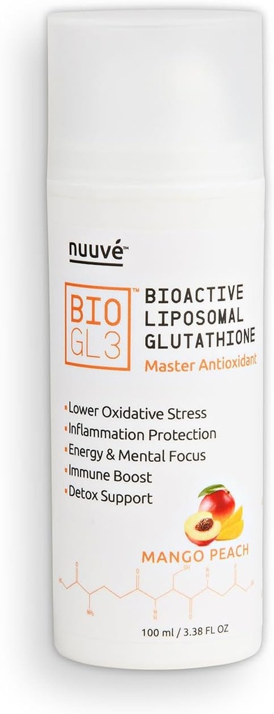 Bioaktywna liposomalna glutation BIOGL3 446 mg. Ultra Potent Pure Patented in airless dispenser. Szybkie wchłanianie, obniża stres oksydacyjny i zapalenie. + Energia, Detox, Immune Boost, Focus