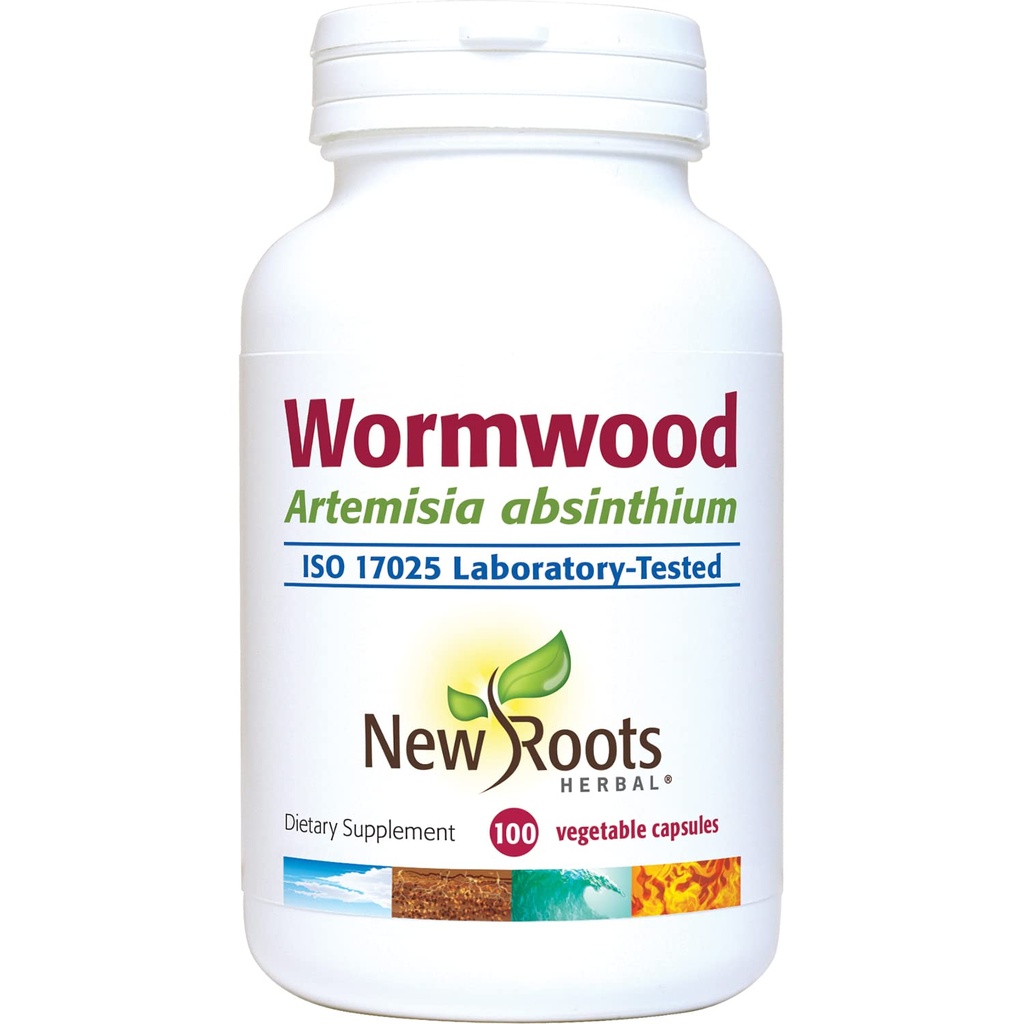 NOWE ROOTS HERBAL Wormwood (100 kapeluszy) - Apetyt, trawienie i wsparcie równowagi jelitowej - Non-GMO & Gluten Free