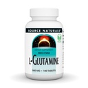 Źródło Naturals L- glutamina, wolna postać Amino Acid, który wspomaga energię metaboliczną *, 500mg - 100 tabletek