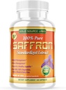 Saffron Extract Supplement - 88,25 mg kapsułki ze standaryzowanymi .3% Safranal Extract Plus Pure Saffron Powder, 60 Maksymalna moc tabletki wegetariańskie - Premium Appetite i Eye Supplement