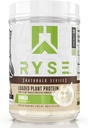 RYSE Wczytane białko roślinne - Wanilia - 20g naturalnego białka roślinnego pochodzenia roślinnego w proszku z grochu, chickpea i ryżu jęczmiennego - bez sztucznych kolorów, aromatów lub słodzików - 20 Słupki