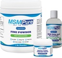 Kala ZDROWIE MMPURE Starter Bundle z MSM Fine Powder 1lb, MSM Muscle & Joint Cream 2oz i MSM Gel z organiczny Aloe 8oz