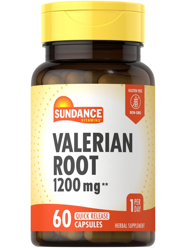 Sundance Valerian Root Supplement Agregat 124; 1,200mg Agregat 124; 60 Quick Release Capsules Agregates 124; Non- GMO and gluten Free Formula