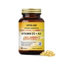 Witamina D3 + K2 5000 IU - Liposomalna technologia zwiększonego wchłaniania - MK- 7 Witamina K2 100mcg - Wspiera metabolizm kości i wapnia - Suplement D3K2 dla mężczyzn i kobiet - 90 Softgeli