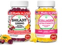 Lunakai USA Made Shilajit & Collagen Dodatkowa siła Gummies Bundle - Energia, Włosy, Skóra i Wsparcie paznokci - Pyszne & Non-GMO