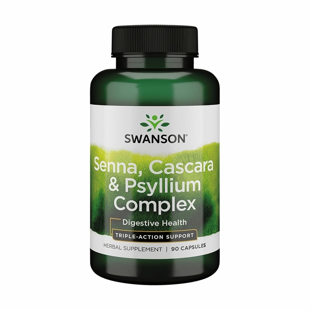 Swanson Senna Psyllium Cascara Complex GI Tract Regularność Wsparcie 90 Kapsułki
