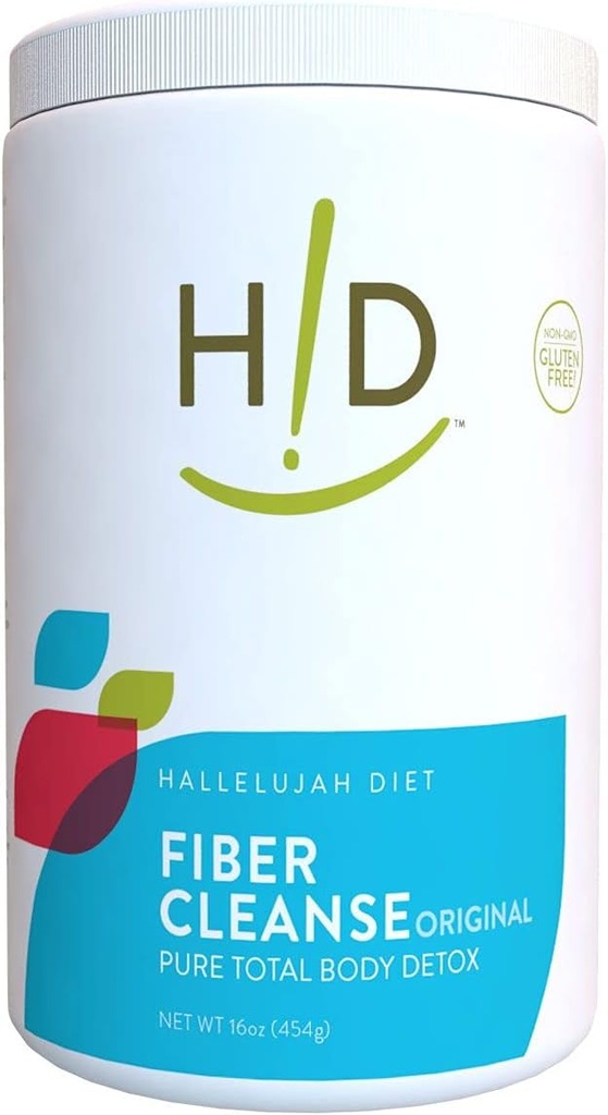 Alleluja Dieta - Fiber Cleanse Powder, Pure proszkowany suplement detox dla wsparcia dietetycznego, Bilans pokarmowy, & Gut Health, Unflavored, 16- Ounces