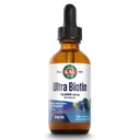 KAL Ultra Biotin 10000mcg DropIns, Płynne Krople Biotin, Suplement wzrostu włosów, Witamina B7 o dużej mocy, Zdrowe włosy, Skóra, Nails and Energy Support, Natural Mixed Berry Flavor, około 59 Serv, 2oz