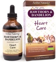 Amber NaturalZ Hawthorn & Dandelion Herbal Supplement for Dogs, Cats, Birds, Rabbits, and Guinea Pigs is 124; Pomaga Heart Health, Circulation, and Fluid Balance Between 124; Naturalna opieka sercowo-naczyniowa