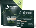 Nutrition On The Go Whey Protein Isolate Pakiety z Creatine - 25g Protein + 5g Creatine - Single- Serve Travel Protein Powder - Variety Pack (Vanilla & Chocolate) (6- Pack)