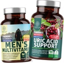 Number One Nutrition N1N Premium Acid Acid Support and Men 's Multivitamin, All Natural Supplements to Support Energy Levels, Prostate Health and Urnary Tract Functions, 2 Pack Bundle