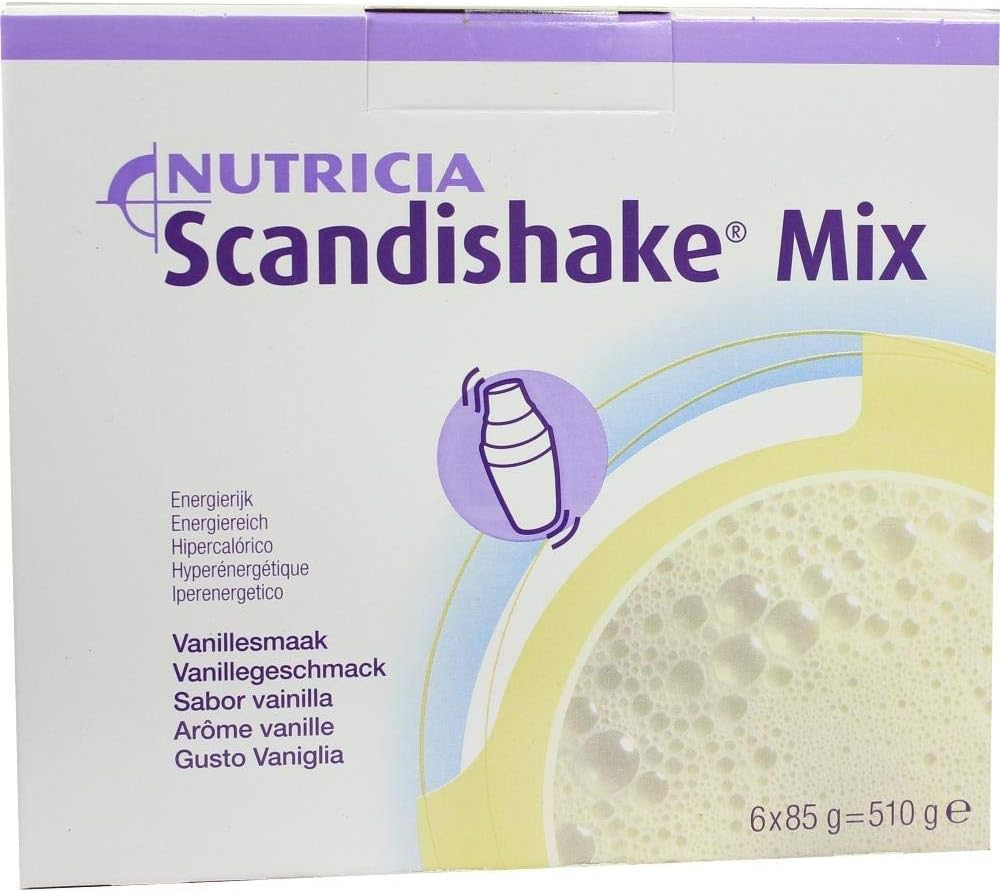 Scandishake Waga Gain Instant Shake Mix Proszek, Wanilia, 3 Ounce Packet - Pudełko po 4