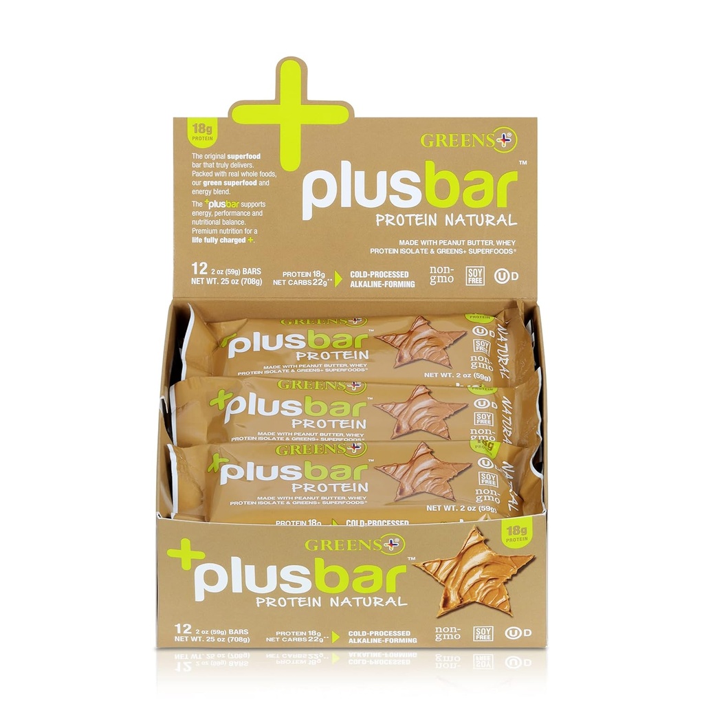 Zielone + Białko Plusbar Naturalne 124; Gluten Wolne Białko Serwatki Bar 124; Ziele Organiczne 124; Nie GMO 124; 12 Bary