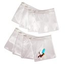 Płynne torby Trip Pill na podróż - 8 wielokrotnego użytku certyfikowane jedzenie Stopień Zip Top Pill Pouches for Medicine, Witaminy, przekąski i akcesoria - Większe 3.25 x 3.5 Rozmiar