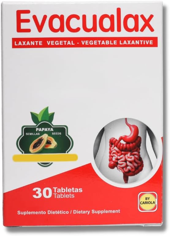Senna Laxative Tablets - Naturalne roślinne Laxative z Senna Leaf, Prune & Papaya Seed - Herbal Stool Softener dla Zaparcia Relief, Postpartum & Travel - 30 Tablets