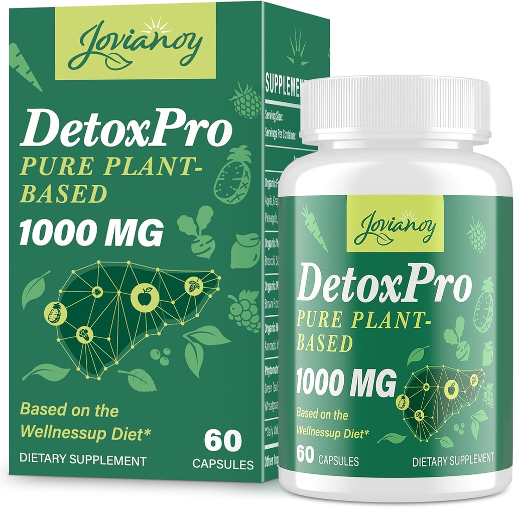 1000 MG Delikatne Detox Cleanse, Wysokiej mocy, Gut Cleanse & Detox Kapsułki dla kobiet i mężczyzn, Naturalne Detoksykacji, Colon, Wątroba, Przeciwutleniacz i Pomocnicze, 60 Kapsułki