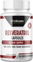 Wysoka potencja Resveratrol Kapsułki ponad 98 Procent Trans Resveratrol Przeciwutleniacz i zdrowe starzenia 90 Day Supply 180 Kapsułki