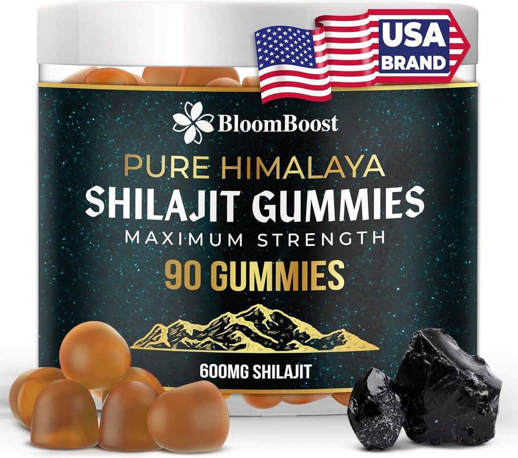Shilajit Gummies - bezcukrowy himalajski suplement organiczny 124; 600mg Shilajit, 90 Gummies for Energy & Wellness