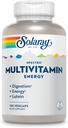 SOLARAY Spectro Energy Multivitamin dla kobiet i mężczyzn - Energia komórkowa, trawienie, zdrowie oczu i wsparcie immunologiczne - w / witamina A, kompleks witaminy B, CoQ10, żelazo, enzymy, luteina - 30 Serv, 120 VegCaps