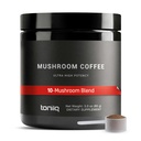 Mushroom Coffee - Ultra High Potency 10: 1 Concentrated Extract - Kolumbijskie Fasola sourced z 10 Mushroom blend, Lwie 's Mane & Cordyceps - Bogata i funkcjonalna kawa alternatywna - Third- Party Lab Tested
