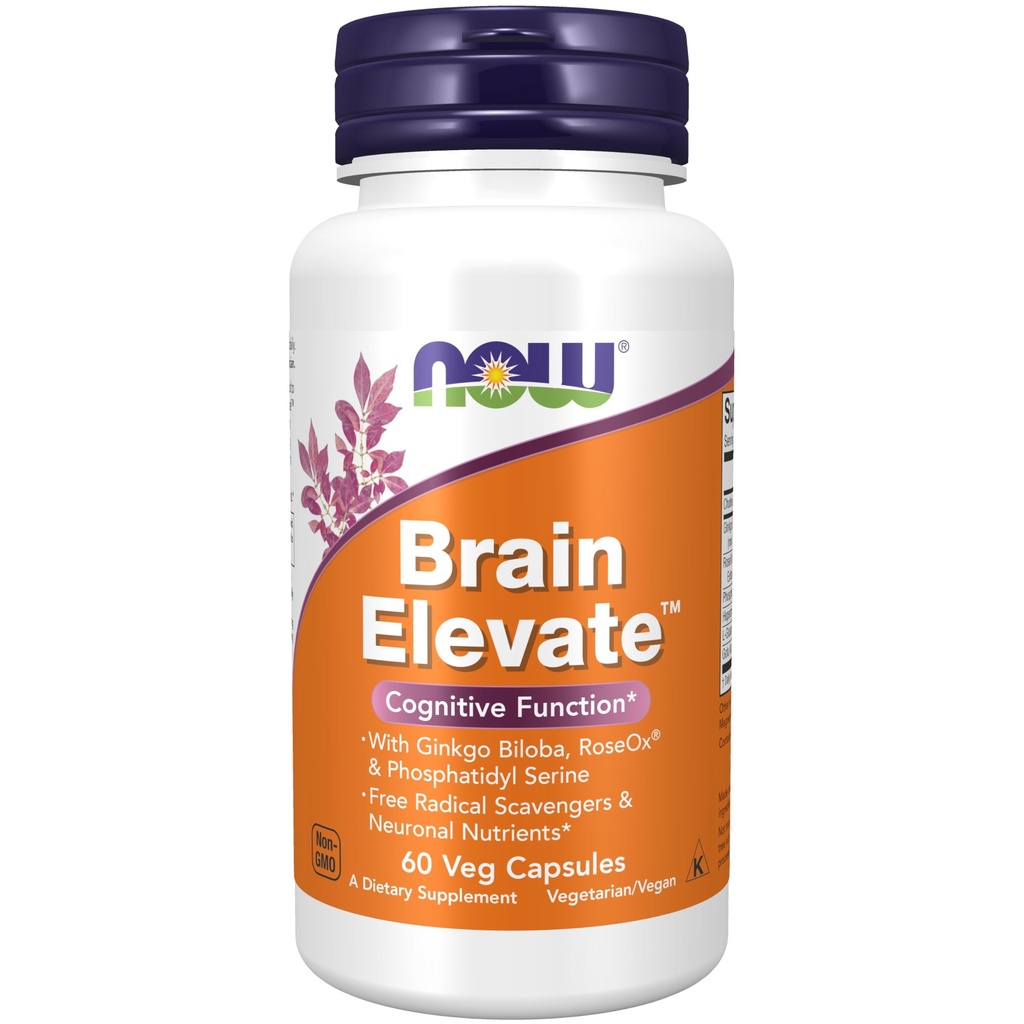 Teraz Foods Supplements, Mózg Elevate ™, Ginkgo Biloba, RoseOx ® i Fosfatidyl Serine, 60 Kapsułki Veg