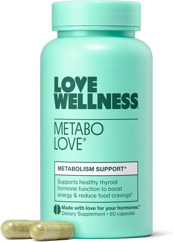 Love Wellness Metabolove Between 124; Metabolove Booster dla Suplementu Kobiet Description 124; Combat Crages & Boost Energy Supplement Between 124; Cortisol & Thyroid Support for Wolne Kobiety Description 124; Stymulant Free, Wegan & Gluten- Free Description 124; 60 Count
