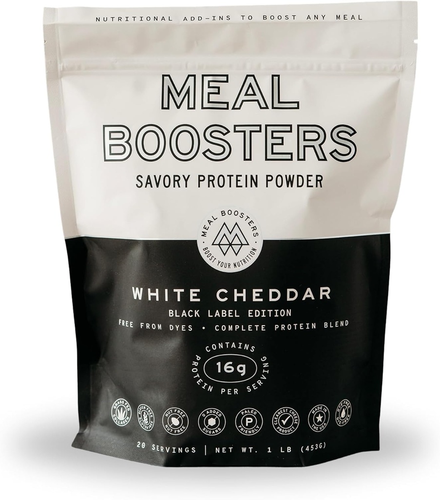 Savory White Cheddar Protein Powder - 16 g Wzmacniacz wysokobiałkowego posiłku do gotowania - Keto Friendly, Gut & Joint Support - Peptydy kolagenowe