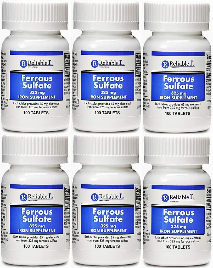 Żelaza siarczan 325 mg Generic for Feosol 100 Tablets PACK of 6