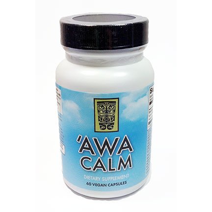 "Awa Kapsułki spokojne - Kava- Based Herbal Supplement z 30% Kavalatone, Calamus Root, kwiat namiętności, balsam cytrynowy i chmiel (60 kapsułki)