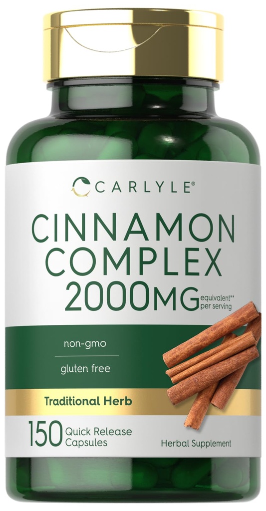 Carlyle Ceylon Cynamon Complex z Gymnema i Mulberry 124; 150 Kapsułki 124; Non- GMO, Gluten