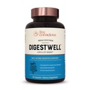 Live Conscious DigestWell natychmiastowe wsparcie - Fast- Acting Digestive Support 124; Szerokie Spectrum Enzym, Probiotic & Herbal Formula - Degrees Codzienne Gaz & Bloating - 90 Kapsułki