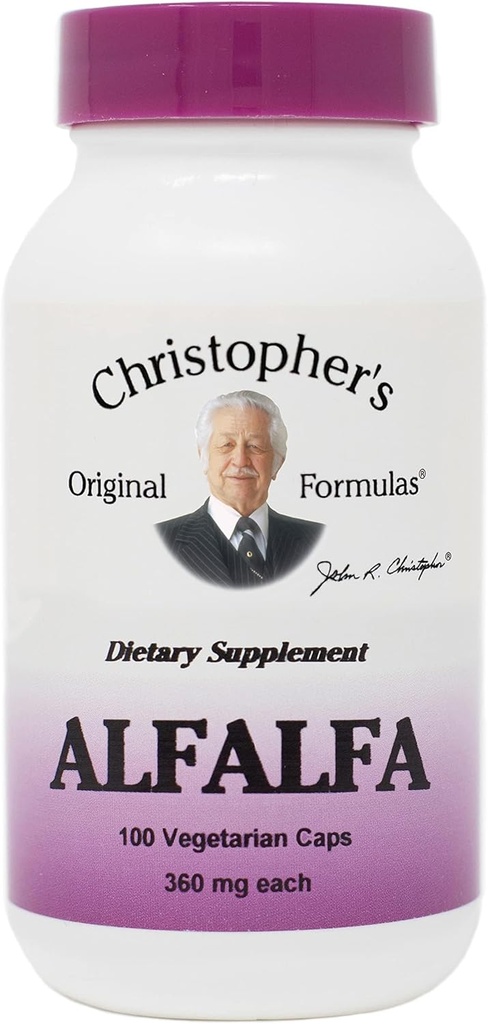 Oryginalna formuła Christophera jako single Herb Alfalfa - 100 vcaps, (Dr.