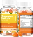 60 Hrabia Glycinate Magnezu Gummies 400mg w / suplement Ashwagandha - Sugar Free Cynk Glycynat Magnezu Suplement Ashwagandha Gummies dla dorosłych