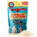 BodyBoost Whole Colostrum, 100% Bovine Colostrum Powder, Immune Booster z Immunoglobulin i Lactoferrin, Trawa Fed Colostrum for Gut Health, 16 oz