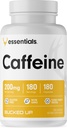 Bucked Up Cafeline 200mg Per Serving, Essentials (180 Służenia, 180 Kapsułki)