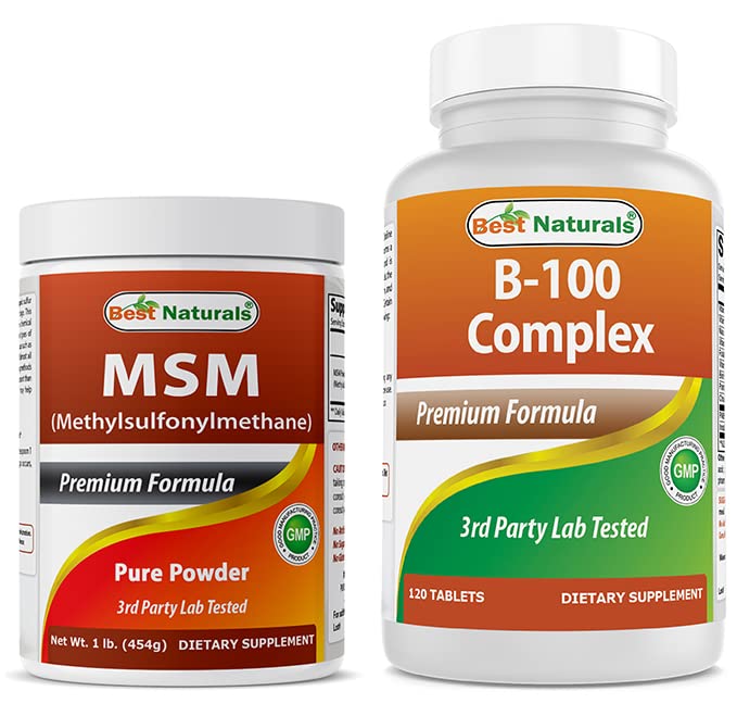 Najlepsze naturalne MSM Proszek & B- 100 Complex