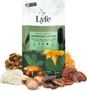 LYFE Organic Instant Mushroom Coffee - Lew 's Mane, Chaga, Cordyceps, Turcja Ogon 124; USA Hodowane Grzyby Adaptogeniczne dla lepszej energii, Focus, Gut Health, Immunitet - 40 Sługi