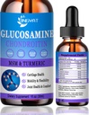 Glukozamina Chondroitin płynne krople 2000mg, liposomal Glukozamina Chondroitin MSM, Chondroitin & Glukozamina Nutritional Supplements w / ekstrakt Turmeric, Kwas hialuronowy, Quercetin i Bromelain