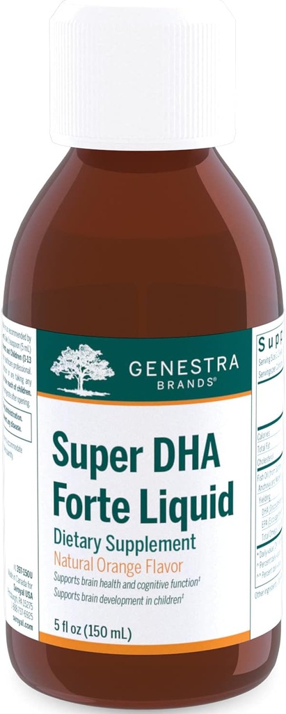 Genestra Brands Super DHA Forte Liquid - Omega- Fish Oil Supplement - 5 fl oz