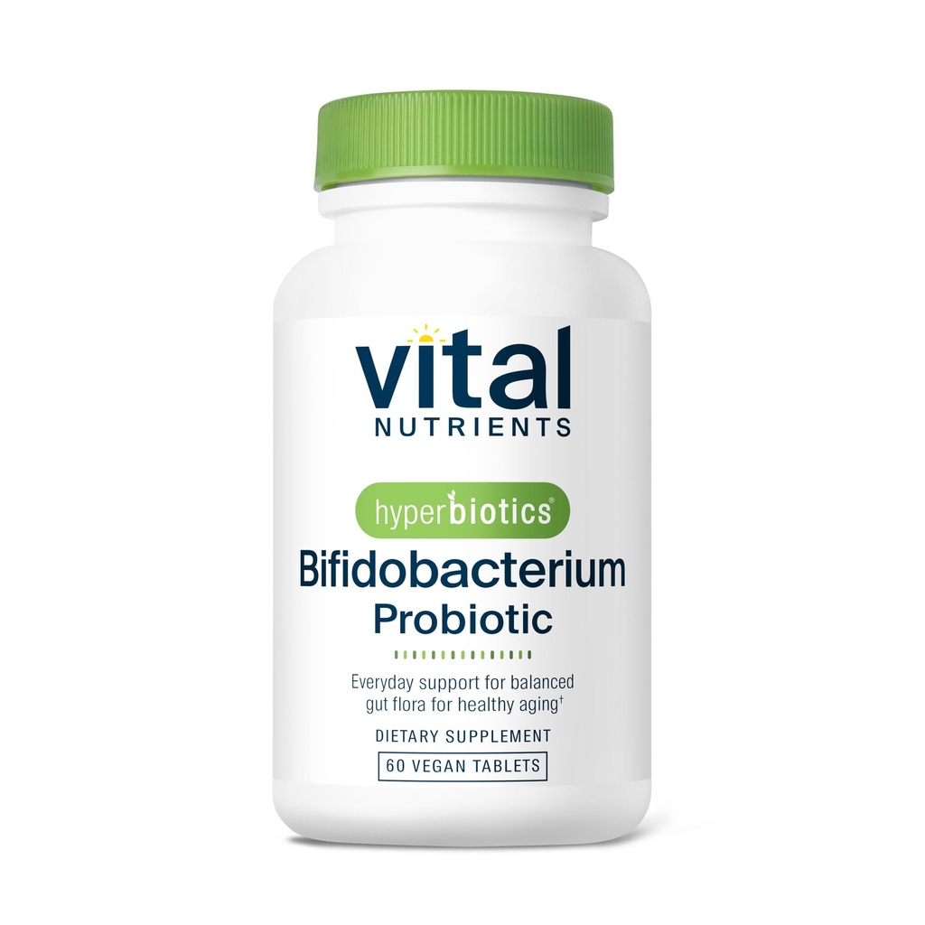 Hiperbiotyki Witalne Składniki odżywcze Bifidobacterium Probiotic Bifidobacterium Probiotic 124; 7 Ukierunkowane Szczepy 124; Wspiera immunologiczne i pokarmowe zdrowie dla starszych dorosłych 124; Stabilny szelf- 124; Wegan 124; 60 Tabletki