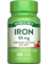 Nature 's Truth Iron Supplement Agregat 124; 65mg Agregat 124; 120 Tablets Agregat 124; 325mg Siarczan żelaza 124; Non- GMO & Gluten Free Pills