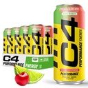 C4 Oryginalny napój energetyczny bez cukru 16oz (opakowanie po 12) 124; limonka wiśniowa 124; napój przedtreningowy bez sztucznych kolorów lub barwników