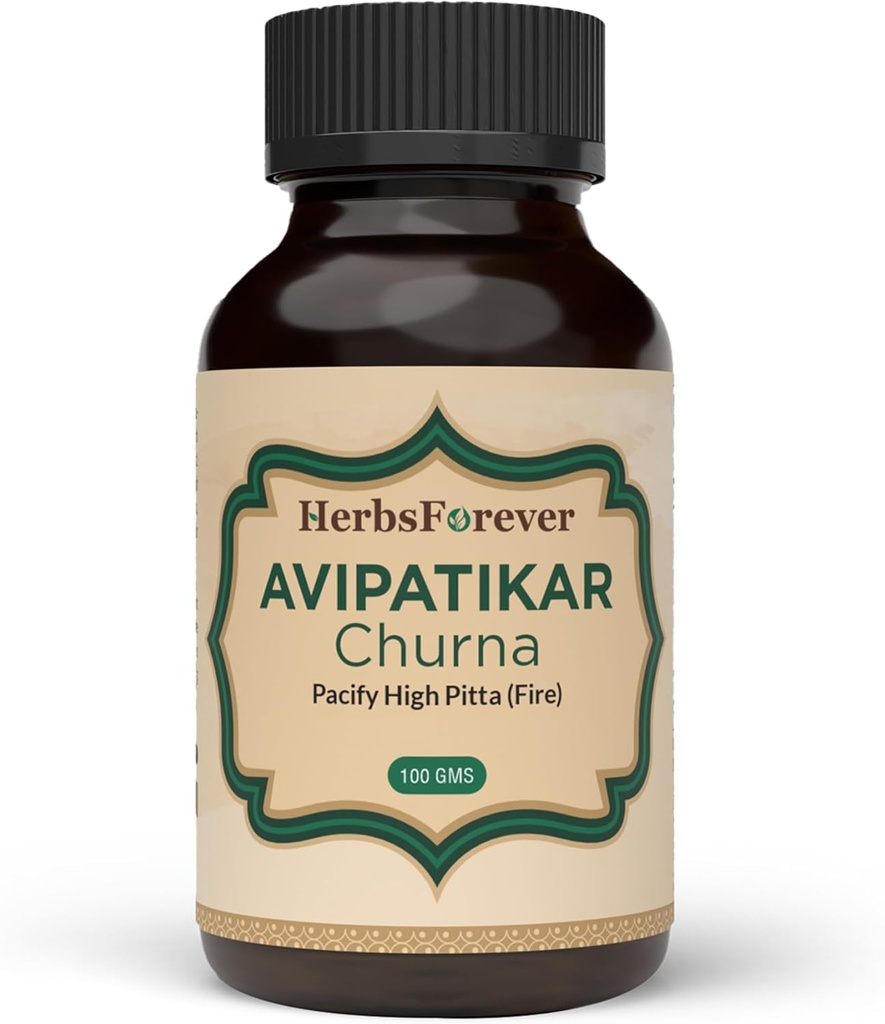 Herbsential Avipatikar Churna 124; Ayurvedic Herbal Supplement for Digestive Support & Gut Health British 124; Non-GMO, Vegan British 124; Tradycyjny wzór 124; 100 GMS