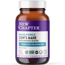 Nowy rozdział Mushroom Lion 's Mane + Reishi - LifeShield Mind Force for Mental Clarity with Organic Reishi Mushroom + Vegan + Non-GMO, Składniki Nootropowe - 60